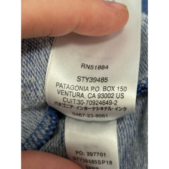 Patagonia Men's Blue Organic Cotton Raglan Sleeve Pullover Sweatshirt Size M - Picture 7 of 10